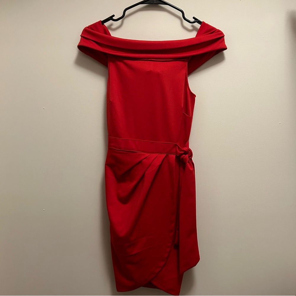 Lulus Red Off the Shoulder Dress